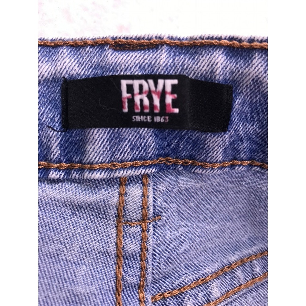 Frye Straight Leg Jeans Womens 4/27 Blue High Rise Stretch Denim - Picture 2 of 11